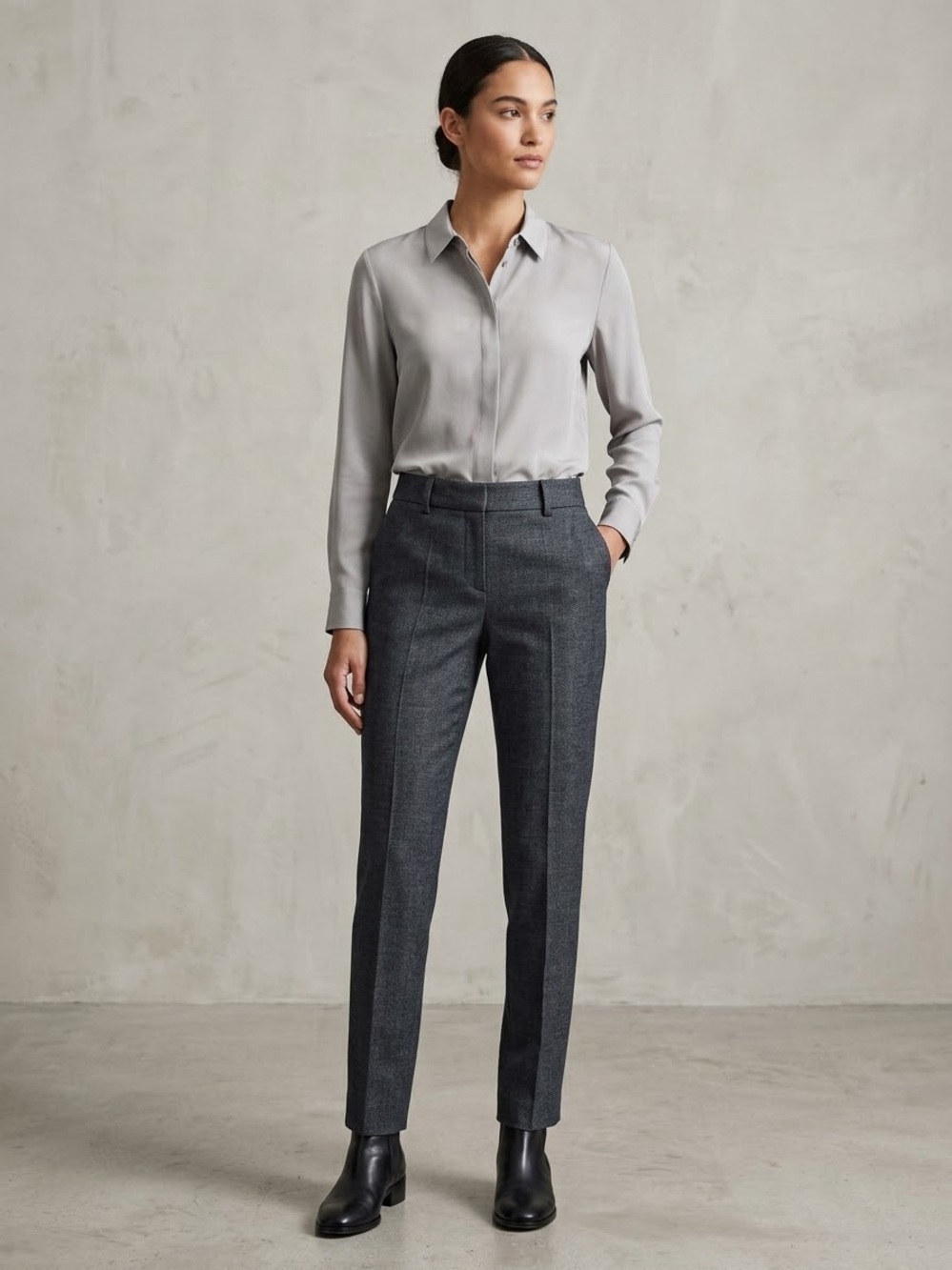 Piazza Sempione Wool Blend Italian Trousers , size 44 IT/ size 8 US
